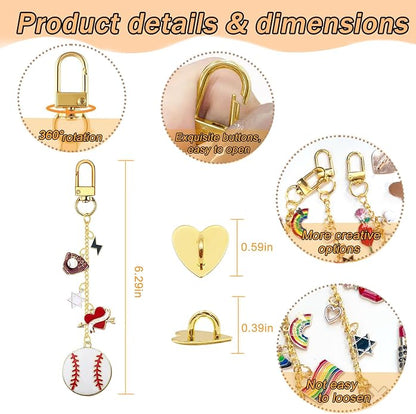 Charm Chains for Kindle,Cute E-reader Phone Charm Bracelets Accessories Compatible for Kindle E-Reader Phone iPad AirPod,Gifts for Reader Booklovers