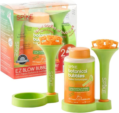 Innobaby Spike Long Lasting Outdoor Botanical Bubbles w/ 2 Blowers & Trays