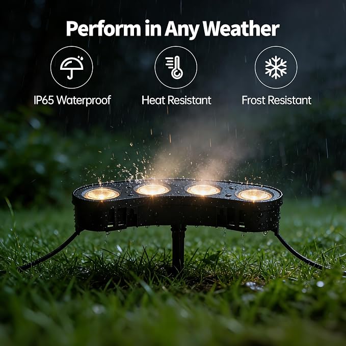 Sublume Solar Tree Lights Outdoor, Upgraded Landscape Lighting with 4000mAh Battery, Warm White LED Ring Palm Tree Lights, 3-in-1 (Stake/Tie/Hang), IP65 Waterproof Spotlights for Flag Pole, Garden