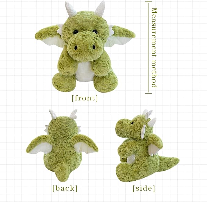 SUSULF Little Flying Dragon - Cute Stuffed Animal Plush Toy - Adorable Soft Dragons Toy Plushies and Gifts - Perfect Present for Kids (Green,16.53in/42cm)