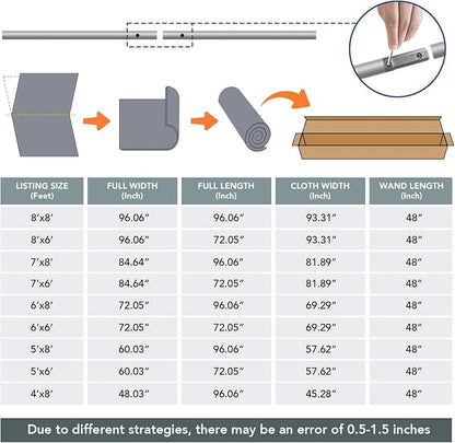 KANAGAWA Outdoor Roller Shade 10' W X 8' H, 220GSM HDPE Breathable Sun Shades Outdoor Patio, Crank Roll Up Window Shades for Porch Pergola Balcony, Mocha