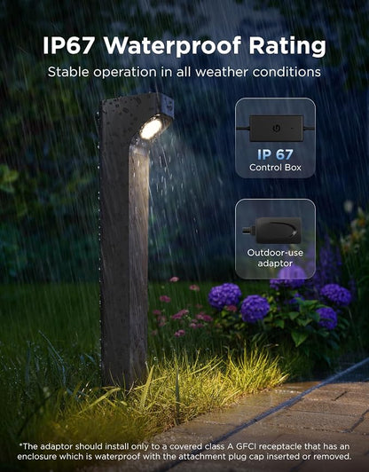 Govee Outdoor Pathway Lights 2 Lite, 4 Pack, 190 lumens, IP67 Waterproof | 16 Million Colors, 60+ Scene Modes, for Path, Landscape Lighting, Outdoor, Compatible with Alexa, Google Assistant, Matter
