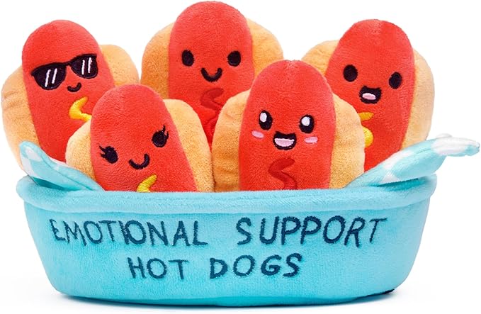 WHAT DO YOU MEME? Emotional Support Hot Dogs – Emotional Support Plushies, Cute Stuff & Funny Gifts by Relatable