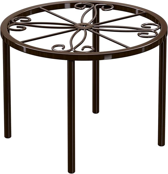 1 PCS Plant Stand,-Heavy Duty Metal Stand Decorates Plants, Anti-Rust Flower Pot Stand, Round Plant Rack for Room Indoor and Outdoor Courtyard,Gardens, Brown.