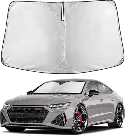 EcoNour Windshield Sunshade Compatible for Audi RS 7 2014-2024 2025 2026, Sun Visor for Front Windshield & Window Sun Shade Cover, UV Heat Blocker & Protector, Car Accessories