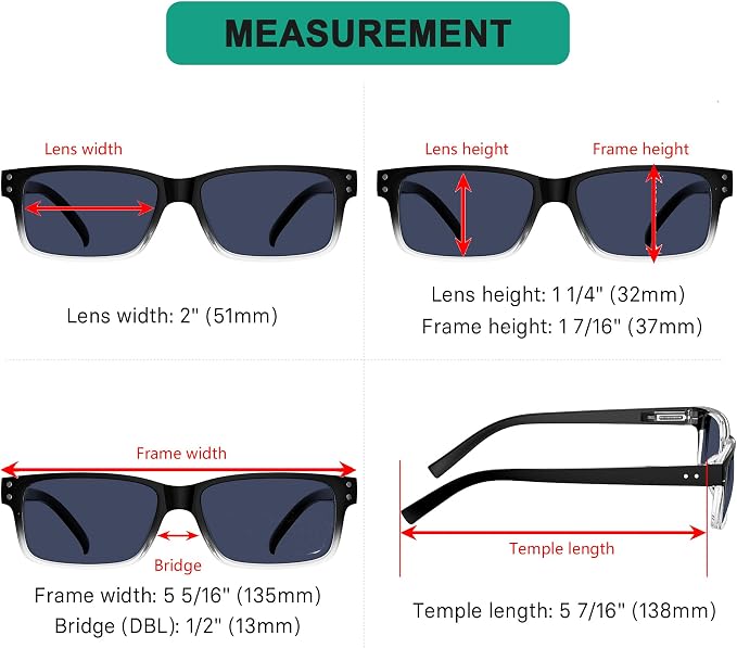 Eyekepper Vintage Reading Sunglasses for Men - 5 Pack Grey Tinted Lens Readers +1.75