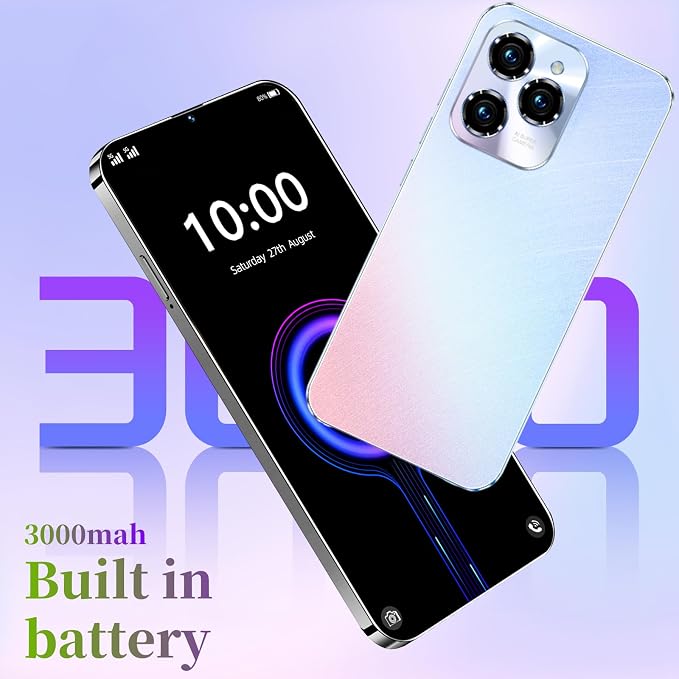 Unlock Phone, 4G Network Android Phone, 6.3-inch Screen, 2GB RAM+16GB ROM/TF 128GB, Dual SIM Cards, Dual Cameras, Suitable for Novice Users (83dark)