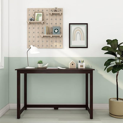 Max & Lily Solid Wood Desk, 47 Inches, Espresso