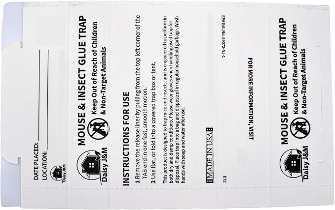 Daisy J&M E72 Glue Boards - 12 Count