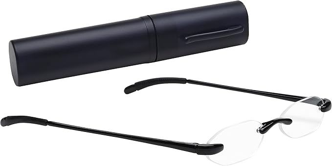 SAV Eyewear Unisex Flexi Lights Reading Glasses, 5000 Black +1.25 Power