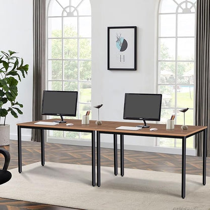 Large Table 24x55 inches Writing Computer Desk Modern Simple Study Desk Industrial Style Laptop Table for Home Office Brown Notebook Desk