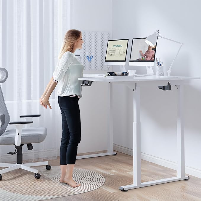 Dripex Standing Desk, 63"/ 71" L Shaped Desk Adjustable Height, Electric Corner Stand Up Desk Large Home Office Desk Computer Workstation, Dual Motor Sit Stand Desk 4 Legs, Super Stable