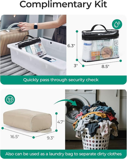 BAGSMART Duffle Bag for Travel, Gym Bag for Women, Weekender Carry on Bag | PVC Wet Pocket, Airline Approved Personal Carry-on Size, Fits Under-seat, One Bag for Gym, Travel, Hospital, Overnight