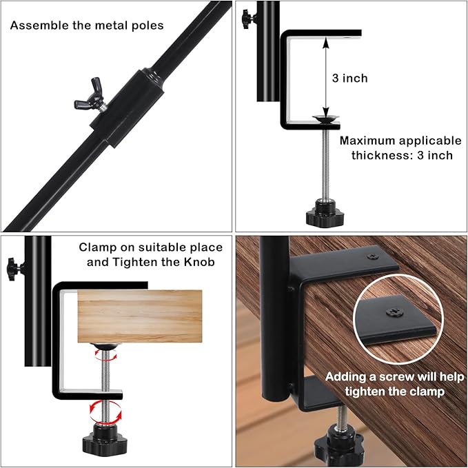 FEED GARDEN [Upgrade Version 2 Pack Bird Feeder Hanger Adjustable 43 Inch Deck Hooks for Railing 360 Degree Swivel Heavy Duty Hanging Hooks for Bird Feeders Wind Chimes