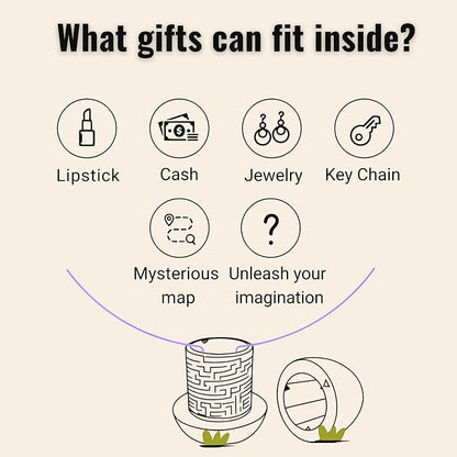 Maze Egg Money Puzzle Gift Box: Available in 4 Unique Internal Designs - Secret Cash Holder & Surprise Gift Container for Easter, Birthday, Wedding - Fun Brain Teaser Toy for Kids & Adults