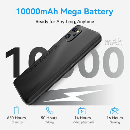 UMIDIGI Power 7 MAX Unlocked Cell Phone,6GB+128GB 10000mAh Battery,6.7" Full Screen + 48MP AI Triple Camera Android Smartphone,NFC,GPS,Face & Fingerprint,BLE 5.0, WiFi 2.4GHz/5GHz,Warranty,Black