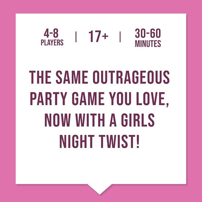Never Have I Ever - The Ultimate Party Game for Bachelorette Parties, Ladies’ Nights, Girlfriends’ Game Nights, and Social Gatherings | Paddles Included | Intended for Mature Adult Women Ages 17+