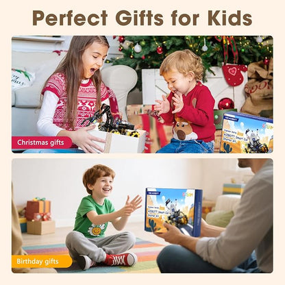 ACEBOTT Robotics for Kids Ages 8-12, Smart Robot Arm Car Kit with 5DOF, STEM Toys for Boys Age 8-12 12-16+, ESP32 Arduino/Python/Blockly Coding, App & Remote Control, STEM DIY Gift for Teens & Adults