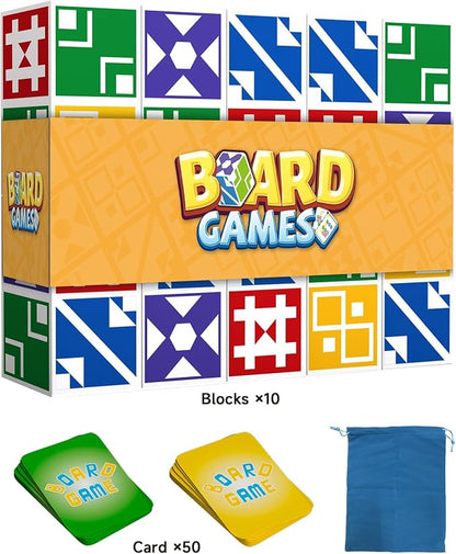 Family Matching Game for Kids & Adults, Block Puzzle Board Games for Boys & Girls Ages 6-8 8-12, 2 Player Card Puzzles for Children 6+ Year Olds