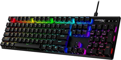 HyperX Alloy Origins PBT - Mechanical Gaming Keyboard, Keycaps, RGB Lighting, Compact, Aluminum Body, Adjustable Feet, Customizable with NGENUITY, Onboard Memory Clicky Switch, Black