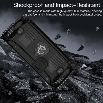 Case Cover for MSI Claw 8 AI+ A2VM Handheld Game Console, Slim Soft TPU Protective Skin Case with Kickstand for MSI Claw 8 AI+ A2VM, Anti-Scratch,Shockproof,Black