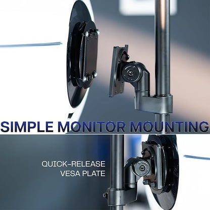 VIVO Single Ultra-Wide Monitor Desk Mount for up to 57 inch Ultrawide Screens, Extra Tall Heavy Duty Adjustable Stand Holds 59.4 lbs, Black, STAND-V157R