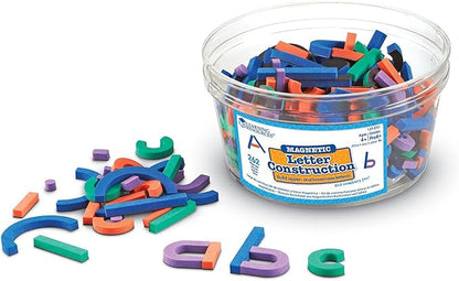 Learning Resources Magnetic Letter and Number Construction Set, Soft Foam Magnetic Shapes, Uppercase and Lowercase Letters, Teaching Aids, 262 Pieces, Grades PreK+, Ages 4+