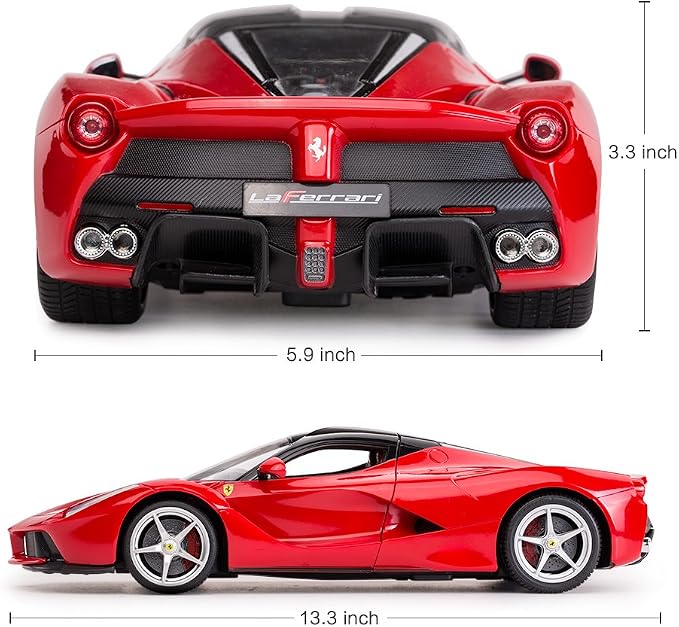 RASTAR RC Car | 1/14 Scale Ferrari LaFerrari Radio Remote Control R/C Toy Car Model Vehicle for Boys Kids, Red