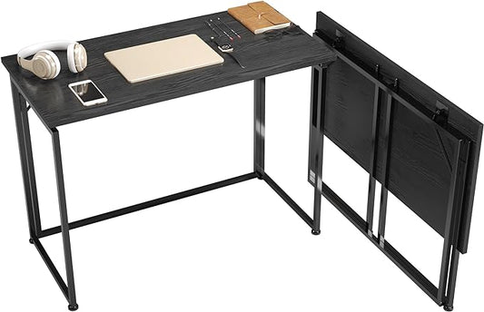 Techni Mobili Space Saving Folding Desk, Black
