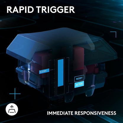 Logitech G515 TKL Rapid Wired Gaming Keyboard (Hall-Effect) - Black | Fully customizable, analog switches, rapid trigger, ultra-slim, USB-A port connection