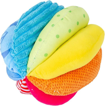 Montessori Baby Toys Play Kit - Mirror, Peekaboo, Knob Puzzle, Rainbow Fabric Ball - For 6-12 Months Toddlers