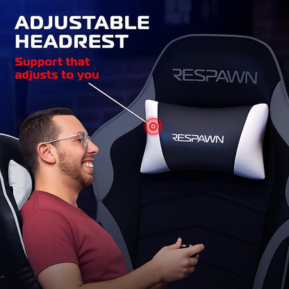 RESPAWN 900 Gaming Recliner Chair with Footrest, Cup Holder and Swivel | Ergonomic gaming recliner with footrest, cup holder, lumbar support, 135° recline & 360° swivel for console gaming