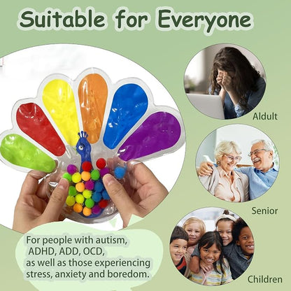 Color Sorting Sensory Toys, Fine Motor Skills Toys for Toddlers, Montessori Toys Preschool Learning Activitie, Sensory Activity Toy for Kids 3+ and Adults