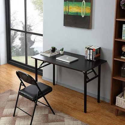 Computer Desk,47" Modern Simple Style Folding Tables,Home Office Writing Desk, Space Saving Foldable Table, No Install Needed