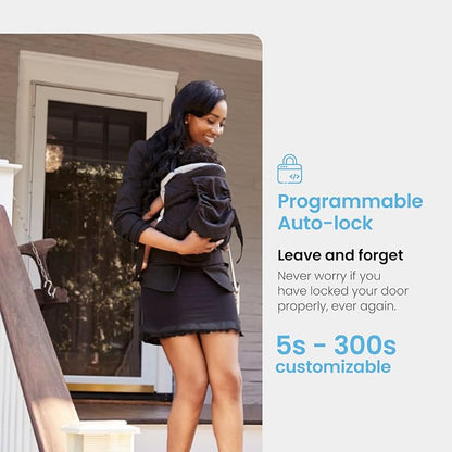 Lockly Secure Pro Smart Door Lock,Fingerprint Keyless Entry Door Lock,Apple Home Key Compatible,Auto Lock, App Remote Control,IP65 Waterproof,Easy Installation
