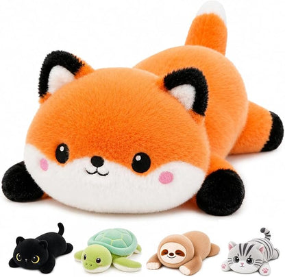 Fox Weighted Stuffed Animal, Soft Plush Toy Gift (24.8 Inch, 3.6 Lbs)