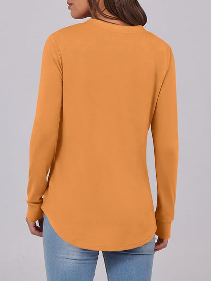 ANRABESS Women's Long Sleeve Shirts 2026 Spring Fashion Dressy Casual Tops Trendy Henley Blouses Cute Work Outfits Clothes