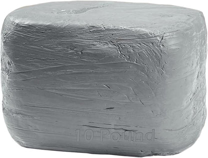 ReArt Natural Air-Dry Clay, for Sculpting, Wheel Throwing, Hand Building, All-Purpose Modeling Clay 10lbs for Sculpting (Gray 10LBs)
