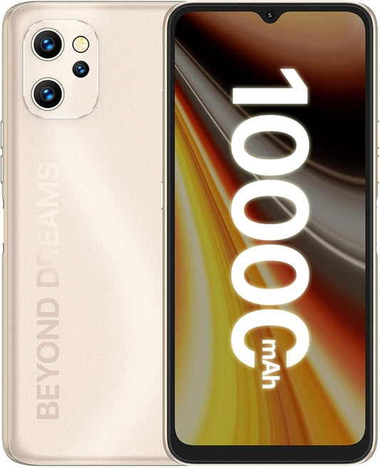 UMIDIGI Power 7 MAX Unlocked Cell Phone,6GB+128GB 10000mAh Battery,6.7" Full Screen + 48MP AI Triple Camera Android Smartphone,NFC,GPS,Face & Fingerprint,BLE 5.0, WiFi 2.4GHz/5GHz,Warranty,Gold