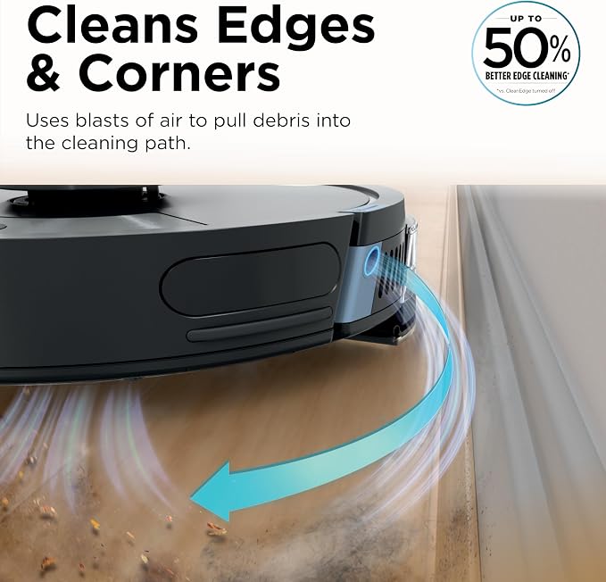 Shark Matrix Plus 2-in-1 Robot Vacuum & Mop, Black/Mocha Silver, AV2630WA | Sonic Mopping, Matrix Clean, CleanEdge, HEPA 45-Day Self-Empty Base, 360° LiDAR Mapping, Self-Cleaning Brushroll, Wi-Fi
