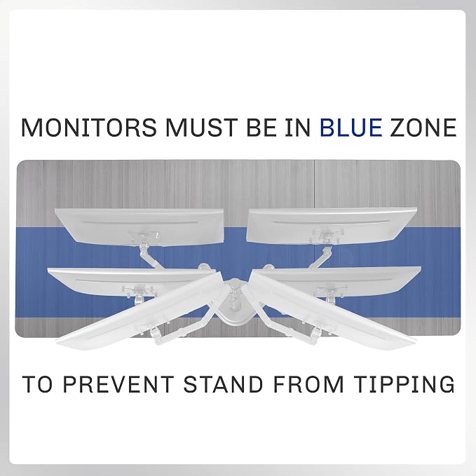 VIVO Dual LED LCD Monitor Free-Standing Desk Stand