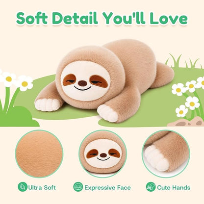 Sloth Weighted Stuffed Animal, Soft Plush Toy Gift (24.8 Inch, 3.6 Lbs)