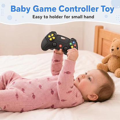 Baby Silicone Game Controller Teether, Teething Toy for Baby 3 6 12 18 Months, Baby's Chew Toys, Food Grade Silicone Teething Toys for Infants, BPA Free, for Babies Gum Relief