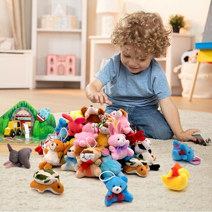 JoyRapt 36 Pack Small Stuffed Animals Bulk Gifts for Kids (2.3/2"-2.5/3.5" Each), Birthday Party Favors Toys for Classroom Prizes, Goodie Bag Pinata Fillers, Carnival Treasure Box Toys (36PCS)