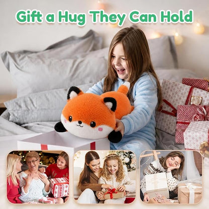 Fox Weighted Stuffed Animal, Soft Plush Toy Gift (24.8 Inch, 3.6 Lbs)