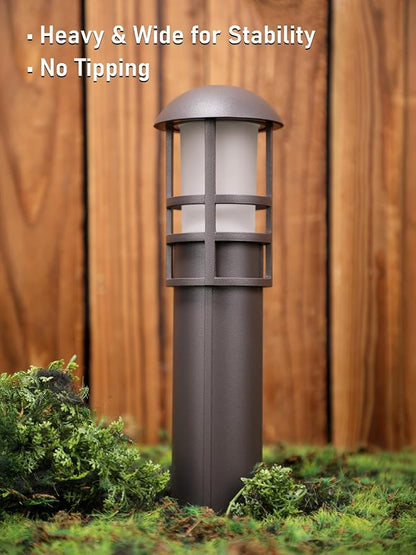 LEONLITE 8-Pack RGBCW Low Voltage Landscape Pathway Lights, 3W, CRI90 | Color Changing, 12-24V AC/DC, Aluminum, ETL, Multi-Color, Low Voltage LED Bollard Path Lights, for Walkway Yard Garden