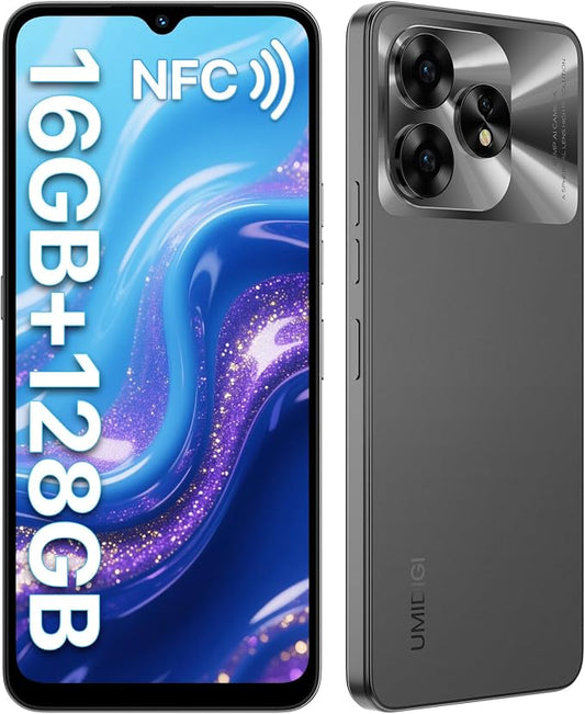 UMIDIGI A15C (8+8GB RAM+128GB ROM) Android 13 NFC Unlocked Cell Phone，48MP Ultra-Clear AI Camera Mobile Phone,5000mAh Battery Smartphone,6.7" HD Full View Display Dual Unlock Phone-Space