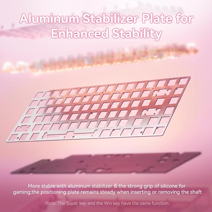 Aula Hero 75 HE Wireless Mechanical Keyboard,Pink Creamy Keyboard | 75% Layout Hall Effect Keyboard,Tri-Mode Aluminum Gaming Keyboards,75 keyboard RGB Computer Keyboards for Win/Mac Gamer