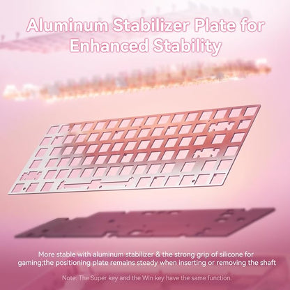 Aula Hero 75 HE Wireless Mechanical Keyboard,Pink Creamy Keyboard | 75% Layout Hall Effect Keyboard,Tri-Mode Aluminum Gaming Keyboards,75 keyboard RGB Computer Keyboards for Win/Mac Gamer
