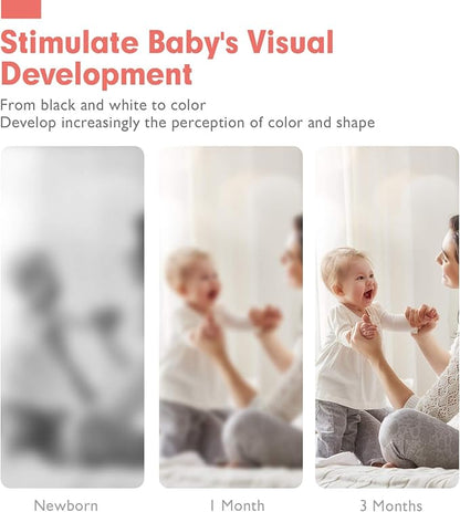 hahaland Contrast Flash Cards for Infants 0-36 Months, Newborn Sensory Visual Stimulation Tummy Time Baby Gift, Educational Brain Development Toys, Black and White Activity Cards 80 Cards